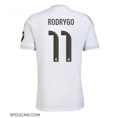 Muški Nogometni Dres Real Madrid Rodrygo Goes #11 Domaci 2025-26 Kratak Rukav Muški Nogometni Dres Real Madrid Rodrygo Goes #11 Domaci 2025-26 Kratak Rukav